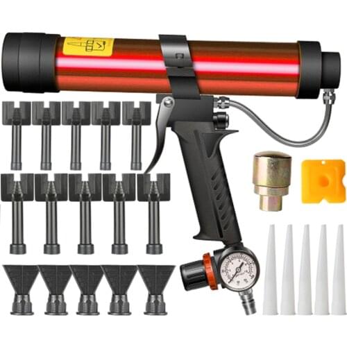 Adjustable Pneumatic Glass Glue Gun Air Rubber Gun Tool 310ml Hard Glue Sealant Applicator Caulking Gun Tool