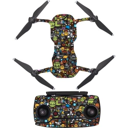 Cool Graffiti Style Decal Skin Sticker For DJI Mavic Air Drone + Remote Controller + 3 Batteries Protection Film Cover A0239