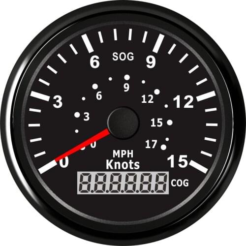 SAMDO 0-17MPH 0-15Knots 85mm Universal GPS Speedometer Gauge Odometer For ATV UTV Motorcycle Marine Boat Buggy