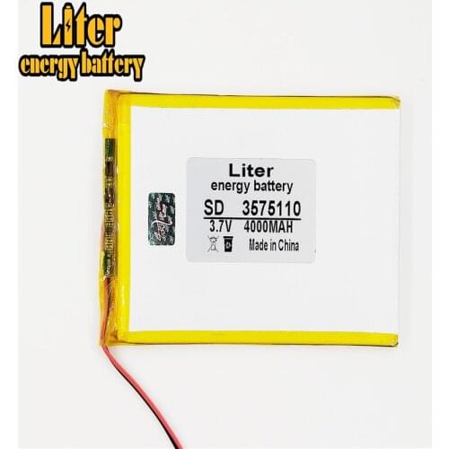 3575110 Tablet battery capacity 3.7V 4000mA Universal Li-ion battery for tablet pc 7 inch 8 inch 9inch