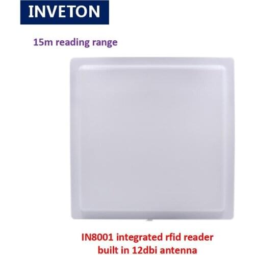 Wiegand/RS232 Integrated passive uhf rfid reader access control built in 12dbi linear antenna for personnel attendance system