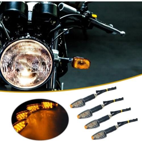 1Pcs Motorcycle Universal 10 LED Turn Signals Short Turn Signal Lights Indicator Blinkers Flashers Amber Color Moto Accessories