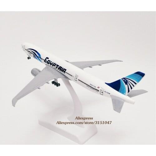 19cm Metal EGYPT Air Airlines Boeing 777 B777 Airways Plane Model Airplane Alloy Diecast Aircraft w Landing Gears Wheels