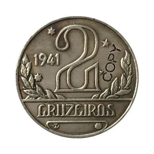 1941 NICKEL Brazil 2 BRZ coins COPY COINS 25.2MM