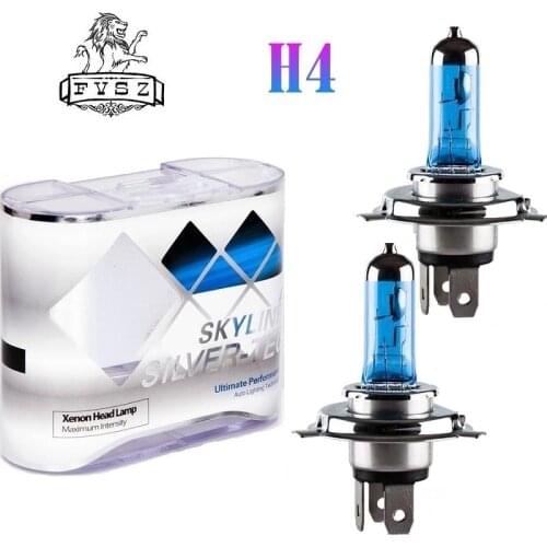 2pcs H4 9003 12 V 100 W P43T Auto Headlights Bulbs With Super White Far And Near Integrated Platinum Head Quartz Glass Lamp