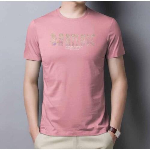 2021 Fashion Cotton Short sleeve Round neck T-shirt Male Clothes Casual YP505