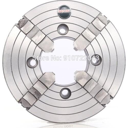 4 Jaw 160mm 6" Lathe Chuck Independent & Reversible Jaw SANOU K72-160 for CNC Drilling Milling woodworking
