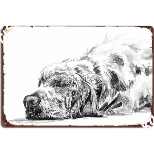 English Setter Metal Plaque Poster Wall Cave Mural Painting Bar Cave Custom Tin Sign Posters