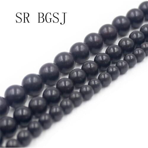 Free Shipping 108pcs 6mm 8mm 10mm Round Black Rosewood Mala Meditation Loose Spacer Beads