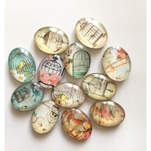 Free shipping (12pcs/lot)Retro Cages Crystal Glass fridge magnet Cartoon message sticker refrigerator magnet Kitchen home Decor