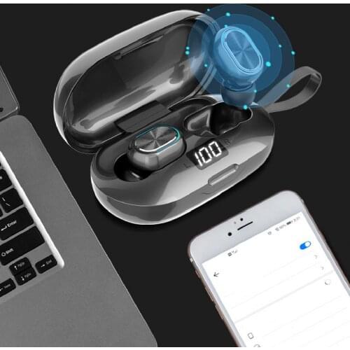 Wireless Headphones Bluetooth 5.1 Earphones 500mAh Sports Waterproof Headsets Bass Stereo Earbuds with Microphones