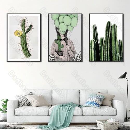 Living Room Decorative Painting Nordic Sofa Background Wall Triple Combination Fresh and Simple Bedroom Bedside Canvas Mural