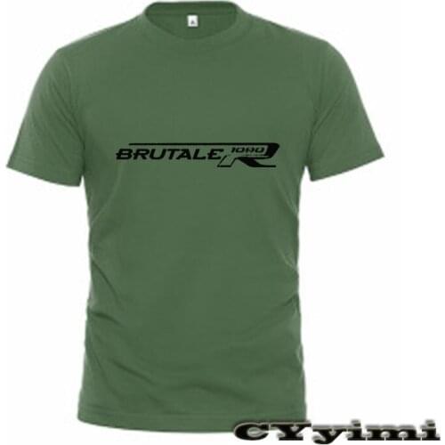 For MV Agusta BRUTALE 1090RR 1090 RR T Shirt Men New LOGO T-shirt 100% Cotton Summer Short Sleeve Round Neck Tees Male