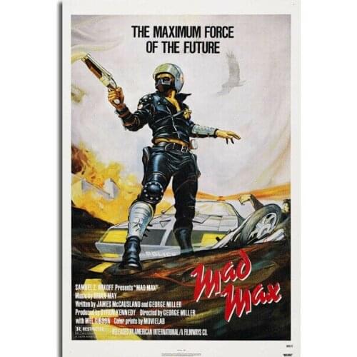 Mad Max Classic Movie Series Silk Fabric Wall Poster Art Decor Sticker Bright