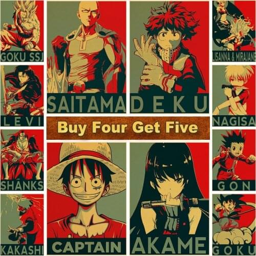 Hunter X Hunter Anime Poster Classic Hot Japanese Figure Kraft Paper Poster Pictures Modern for Living Room Frame Wall Art