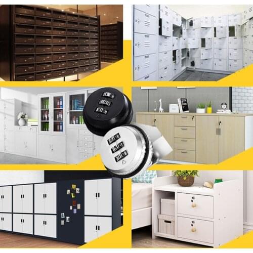 Combination Cabinet Lock Black/Silver Zinc Alloy Password Locks Security Home Automation Cam Lock For Mailbox Cabinet Door