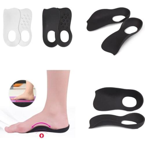 1pair Leather Orthotic Insoles Orthopedic Flat Feet Heel Pain Arch Support For Man Woman Business Shoe Insoles Sole Insert