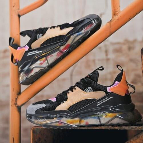 Classic Mens Casual Chunky Shoes Trendy Breathable Mesh Sneakers High Quality Antiskid Damping Casual Sneaker Zapatillas Hombre