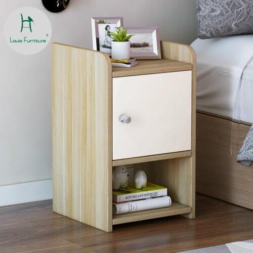 Louis Fashion Nightstands Coffee Tables Wooden Bedroom Mini Minimalist Modern Simple Bedside Cabinet