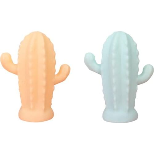 Cartoon Cactus Night Light Plastic LED Night Lights Ornament for Home Decoration Study, Living Room, Bedroom, Battery Operated