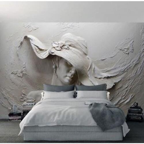 3d hand-painted art wallpaper bedroom living room sofa personality seamless abstract mural TV background wall paper