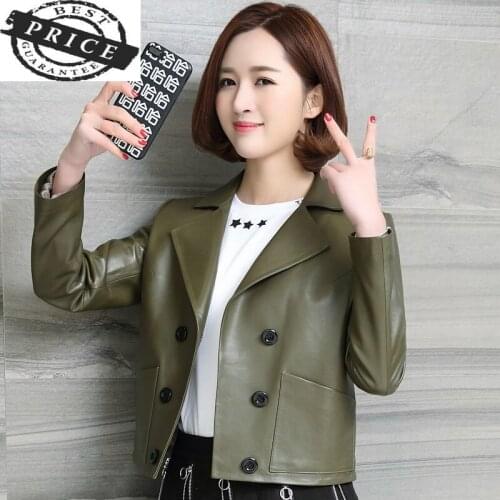 Autumn Genuine Spring Leather Jackets Women Real Luxury Leather Coat Natural Sheepskin Outwear Plus Size Clothes LWL1536