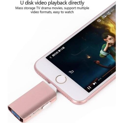 OTG Usb Flash Drive Pen Drive 128GB Flash USB 3.0 HD Flash Memory stick Usb 64GB For iphone 7 7 Plus 6 6s Plus 5S ipad