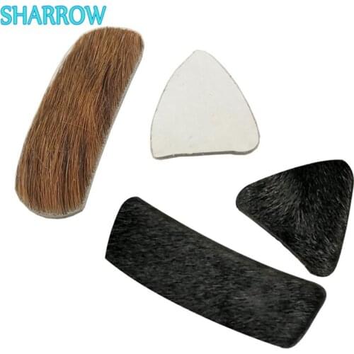 1/3/6Pair Fur Arrow Rest Self-adhesive Natural Fur for Recurve Bow Archery Bow Camping Hunting Training Shooting Accessories