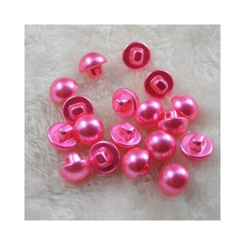 Free shipping 60pcs/lot Rose red Imitation pearl buttons shirt cardigan sweater mushrooms chiffon collar buttons 10mm