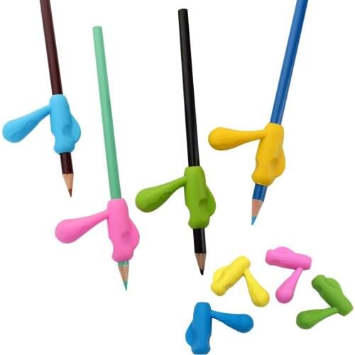 4pcs Pencil Grips for Kids Handwriting, Children Pen Writing Aid Grip Set Posture Correction Tool for Kids Preschoolers Children