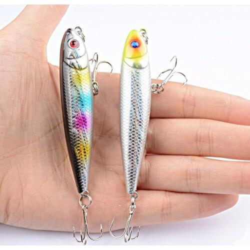 Fishing Lure 8cm/8.6g Sinking Pencil Blood Trough Hook Hard Bait Long Distance Casting Sea Fishing Fresh Water Fishing Tackle