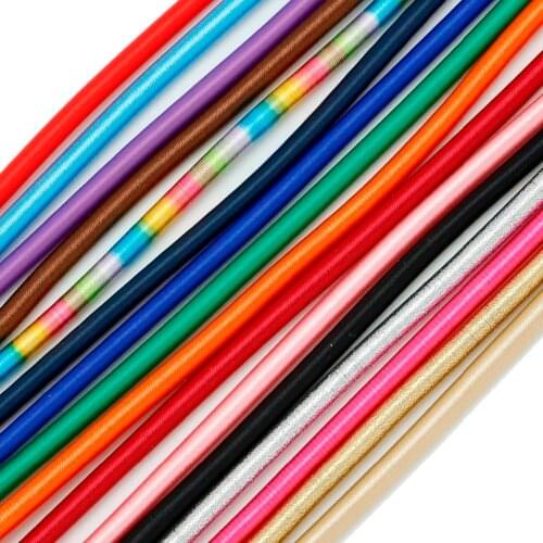 New Arrivals 45cm/lot 5mm Silk Jewelry Cord with Hollow Rubber for Nceklace Bracelet Jewelry Making Findings&Craft Accessories