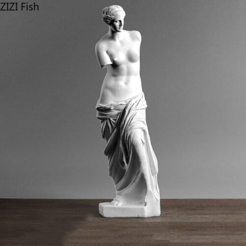 Resin Venus Goddess Portraits Bust Figurines 29cm Gypsum Ornaments Office Desk Decoration Crafts Sculpture Drawing Practice Gift