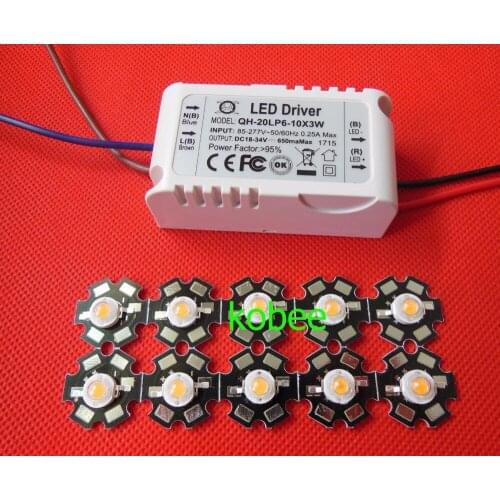 3W full spectrum 400nm~850nm led grow lights with 6-10x3W led driver for plant
