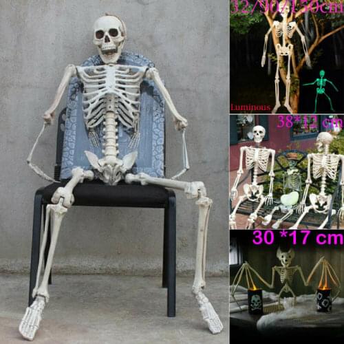 90/150cm Halloween Luminous Hanging Skeleton Scary Props Outdoor Party Decorations