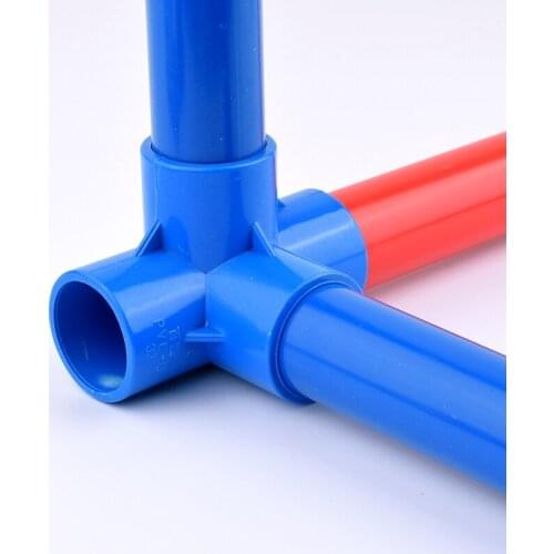 2-10Pcs PVC 4 Ways Cross Irrigation Tube Hydroponic Fruits Frame Connectors PVC Pipe Three-dimensional Joint Aquarium Fittings
