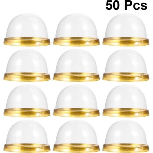 50pcs Packing Box Egg-Yolk Puff Chic Mooncake Dome Boxes Baking Packing Box