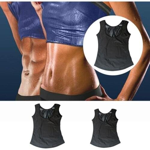 Men Women Sweat Body Shaper Clothes Waist Trainer Slimming Vest Compression Shapewear Sleeveless Fat Burning Fitness Sportswear
