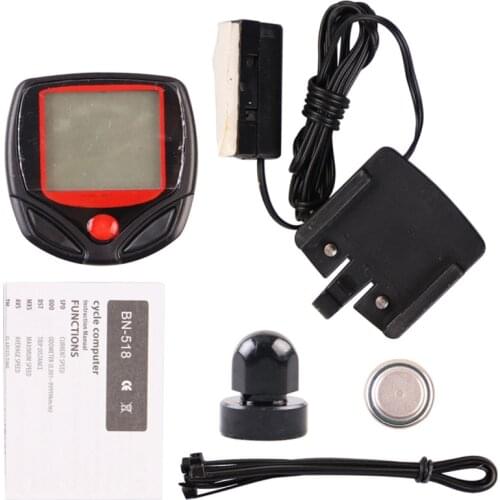 Bicycle Automatic Pulse Speed Indicator Speedometer LCD Backlight Mountain Bike