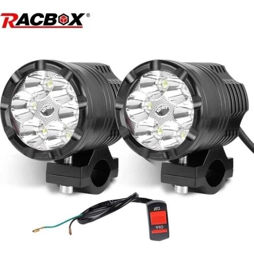 12V Motorcycle Auxiliary Lamp 24V 36V Motorbike Led Spotlights Motorcyles Spot Light Fog lights Retrofit Motor Accessories