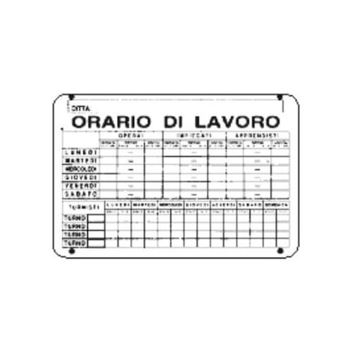 WEEKLY WORKING TIME SIGNBOARD