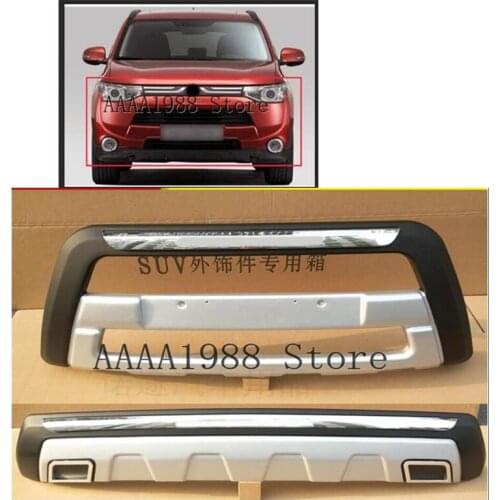 2013 2014 2015 for Mitsubishi Outlander Front + Rear Bumper Diffuser Protector Guard Skid Plate Car Styling Accessories