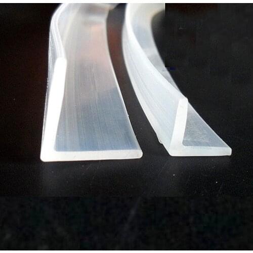 1m Glass Angle Corner Protecor Collision Avoidance Gasket Silicone Sealing Strip Bar 17mm x 17mm 10mm x 10mm x 2mm Transparent