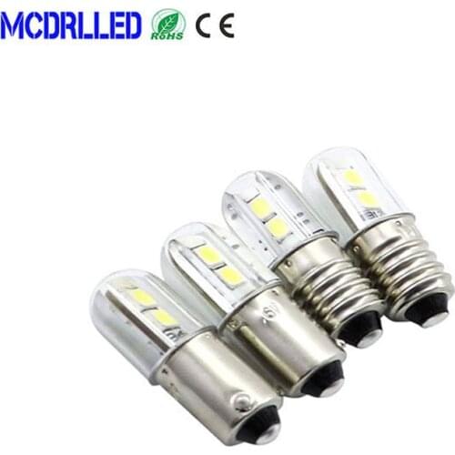 Mcdrlled 2PCS BA9S T4W E10 LED Car Light Bulbs Interior Reading Lamp Auto Backup Reverse Light White Yellow Blue Green