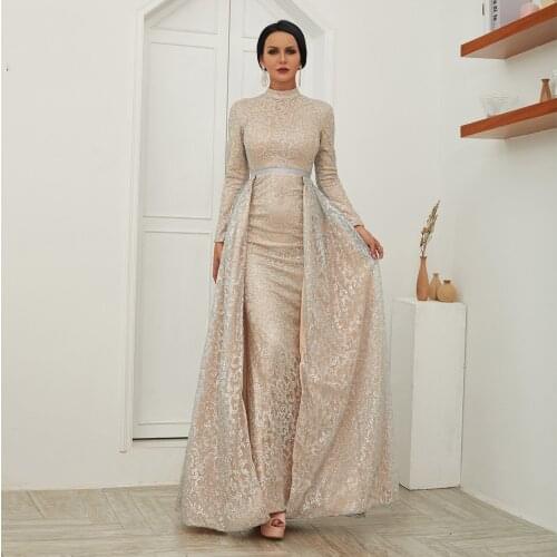 2020 Vintage Sequined Dresses Formal Dresses Evening Gown Vestidos Formales Floor-Length Dresses Celebrity Dresses