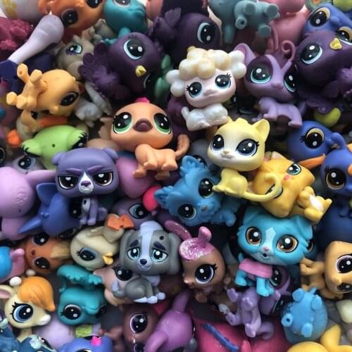 Random 10/20/30PCS Mini Pet Crystal Shiny Starry Sky Dog Cat Bear Unicorn Tortoise Shop Cartoon Anime Figure For Kids Xmas Gift