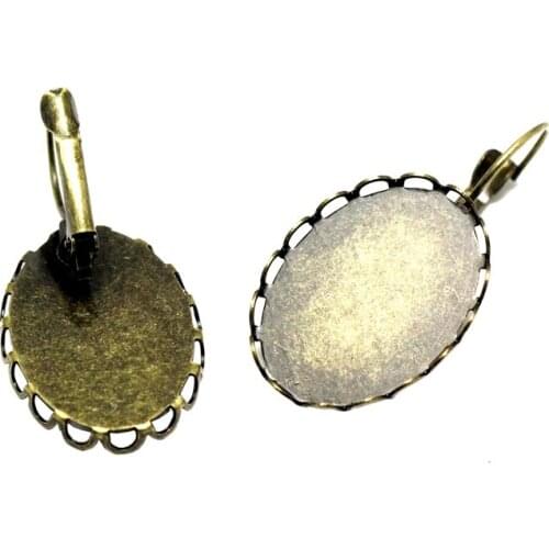 Beadsnice oval earring components earrings hooks cabochon base setting bezel diy jewelry findings making fittings lace base
