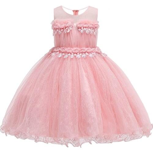 Kids Evening Gowns For Wedding First Communion Dresses vestido comunion Lace Appliques Beaded Flower Girl Dresses vestido