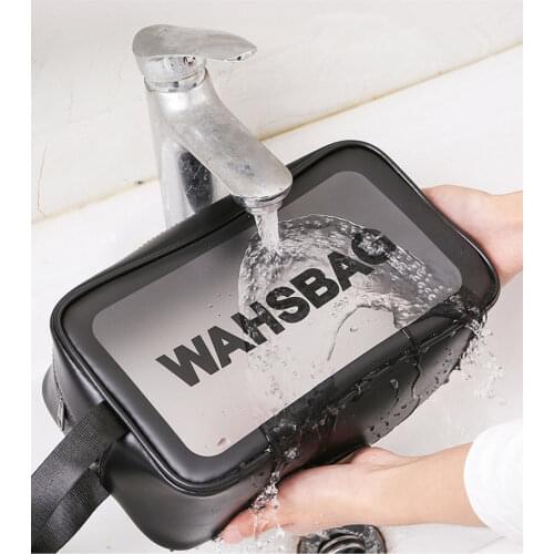 S/M/L 3 Sizes Ladies Large Capacity Pu Frosted Waterproof Cosmetic Bag Convenient Travel Makeup Storage Bag Female Wash Bag