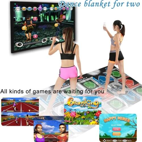 Double User Dance Mats Non-Slip Dancers Step Pads Sense Game Yoga Game Blanket Interactive Sports Toys For Party For Children
